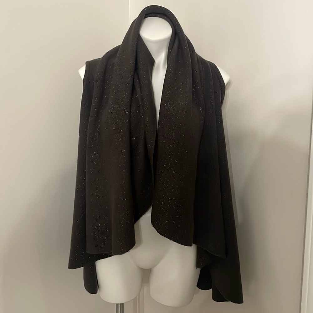 Gray Poncho Shawl Wrap One Size